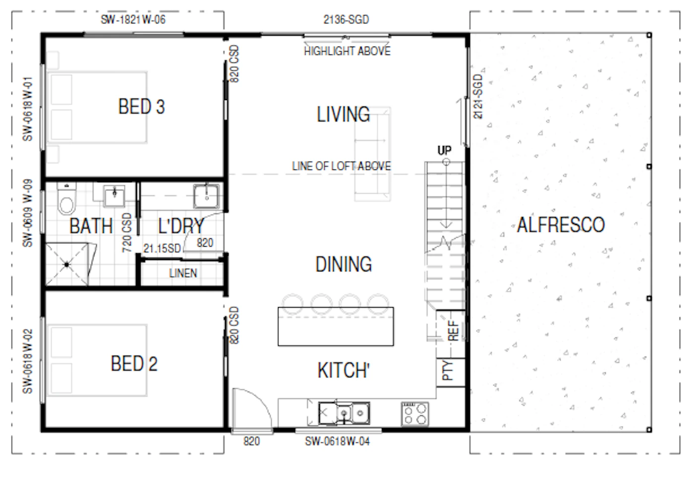 BANGALOW ELEVATION Drawing 1